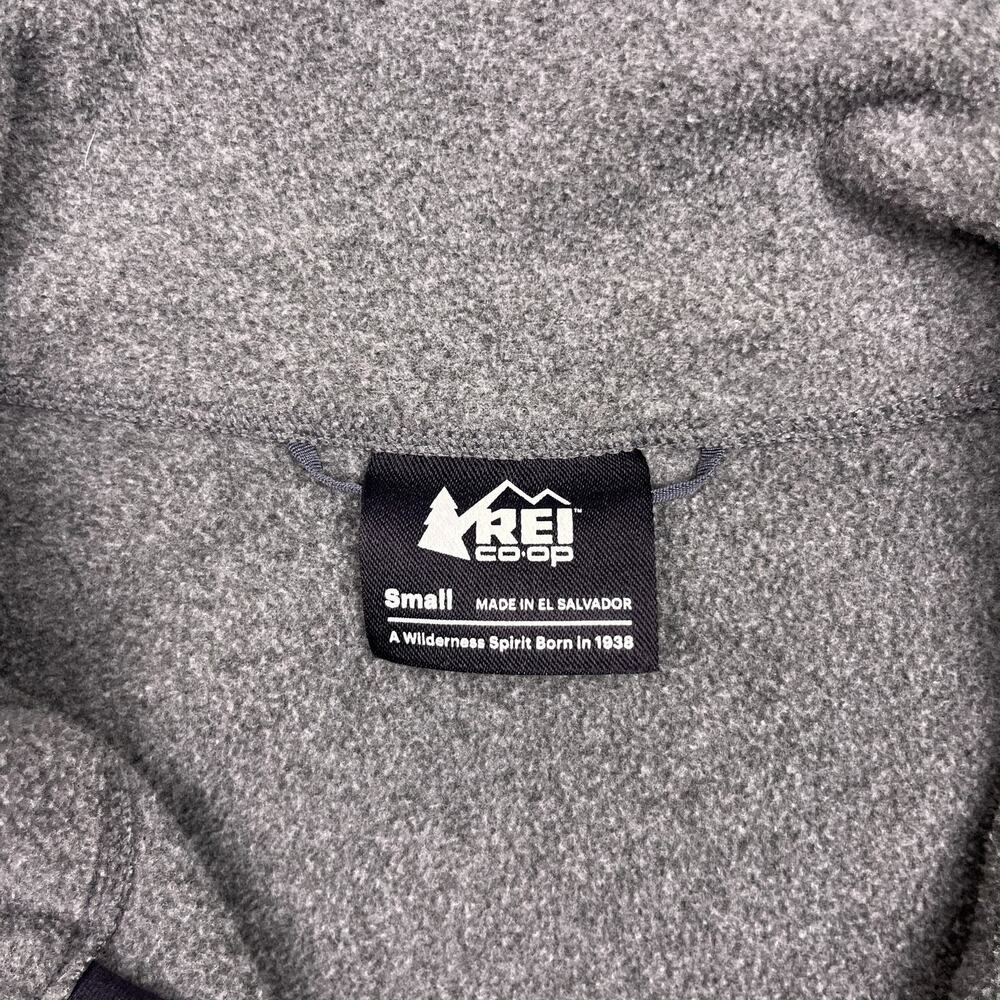 rei co op jacket gray fleece full zip collared small - Picture 4 of 10